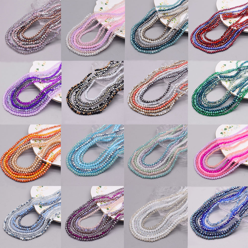 Glass Seed Beads 2Mm Jewelry Making - Skema warna 6 untai/tas 4mm manik