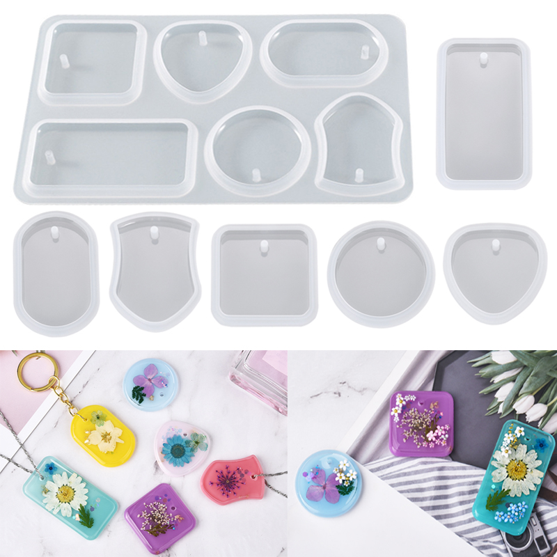 Silicone Epoxy Resin Molds Set - DIY Gantungan Kunci Liontin Silikon Set