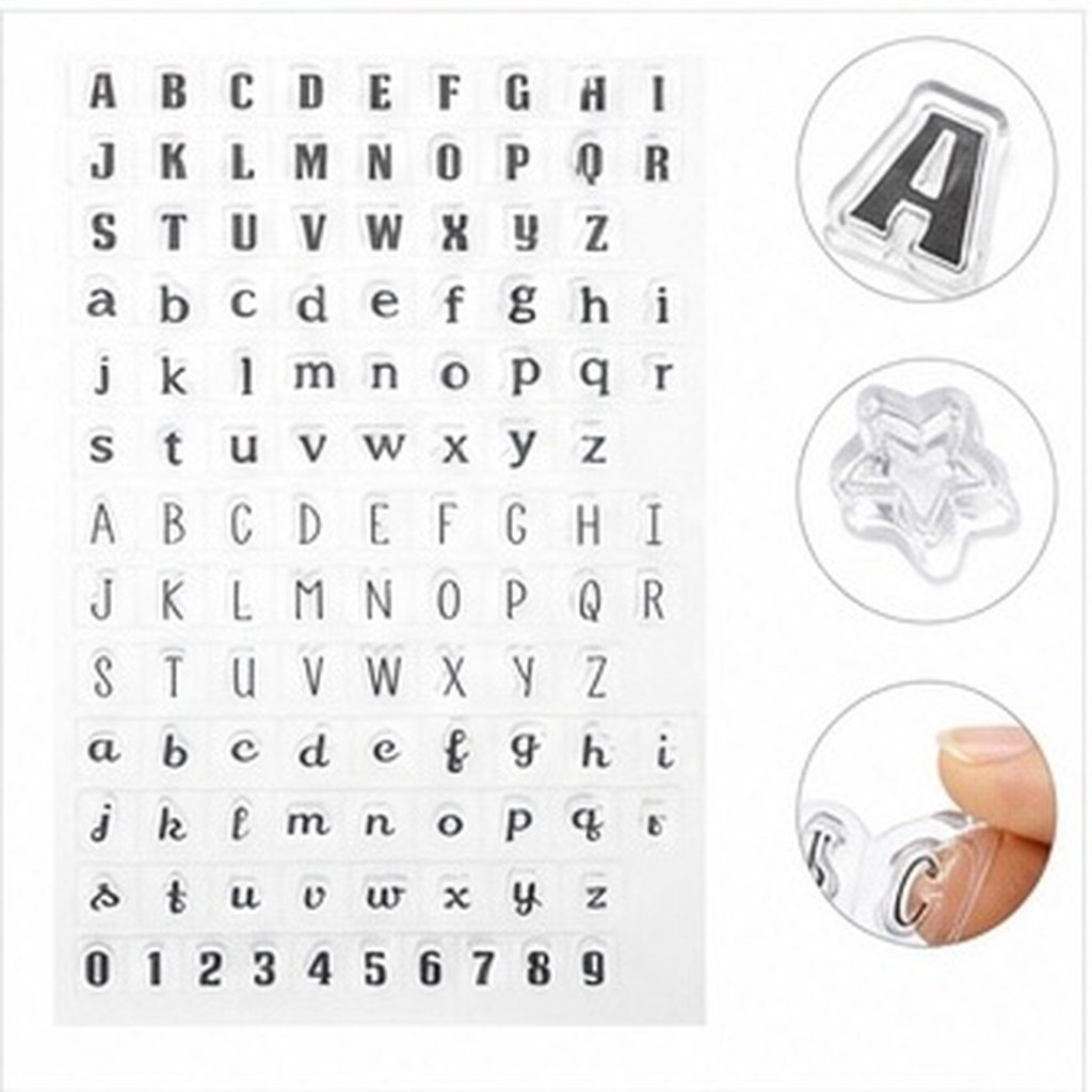 Clear Silicone Stamps For Card Making - 4 Buah Stempel Silikon Transparan, Set