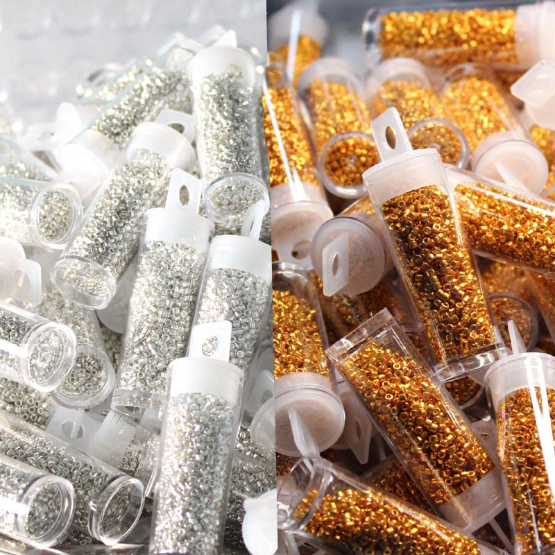 Glass Seed Beads 2Mm Jewelry Making - Manik Kaca MKU Jepang Warna Metalik