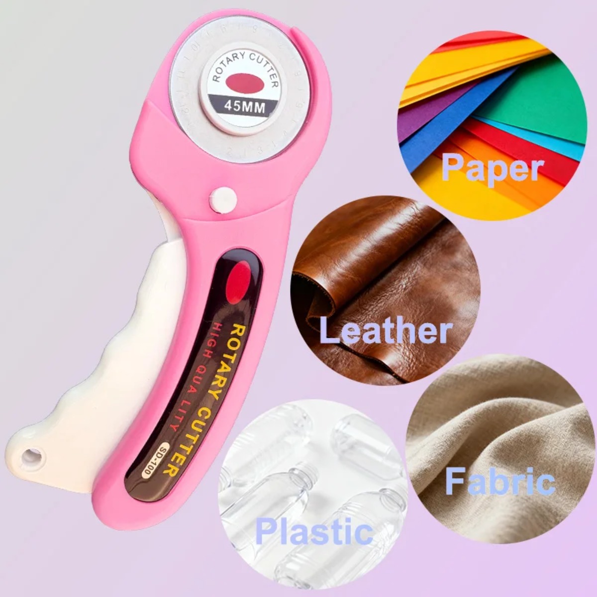 Pemotong Rotary Patchwork Pink - Rotary Cutter For Fabric 45Mm ulasan dan harga