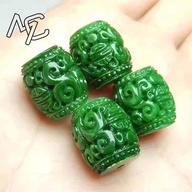 5 Buah Manik-manik Ukiran Giok - Beading ulasan dan harga