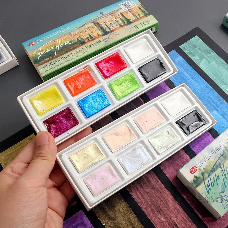 2024 baru putih malam Master p - Watercolor Paint Set Solid Pigment ulasan dan harga