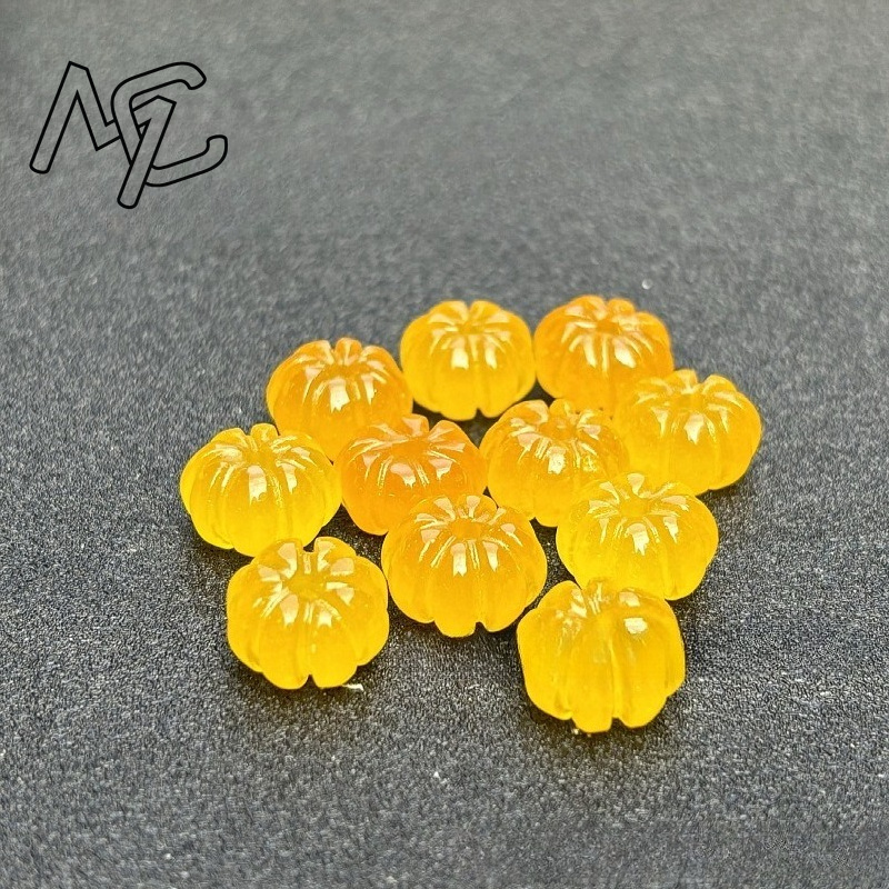 10 Buah Manik-manik Labu Giok  - Beading ulasan dan harga