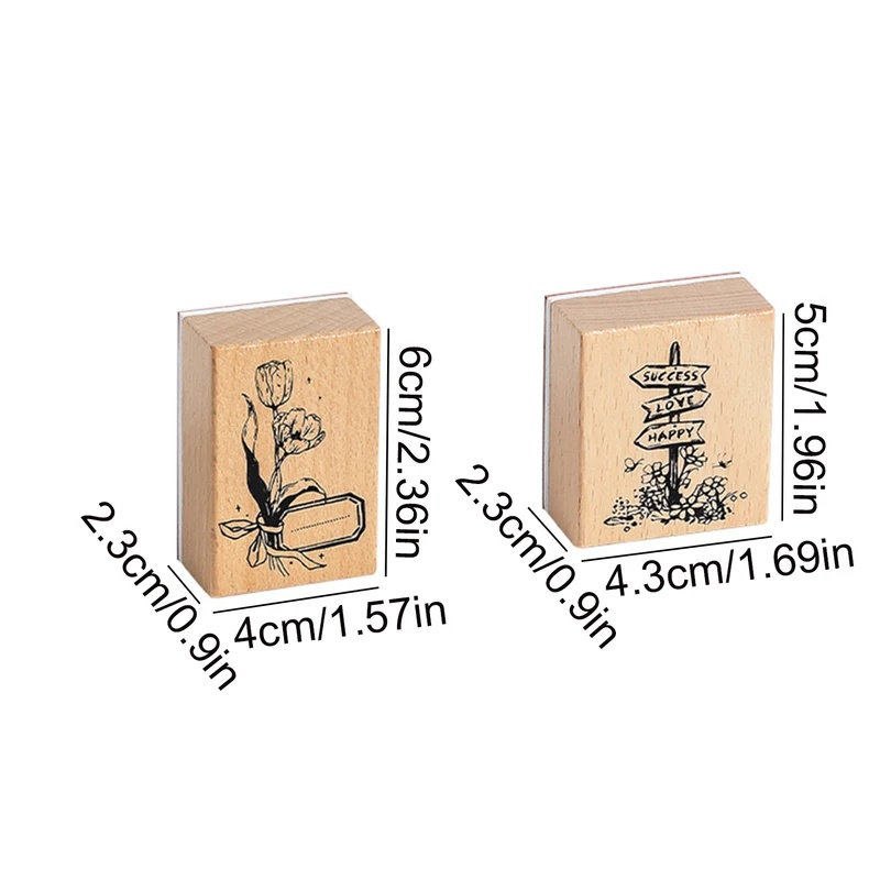 Stempel Karet Kayu Antik, Moti - Scrapbooking ulasan dan harga
