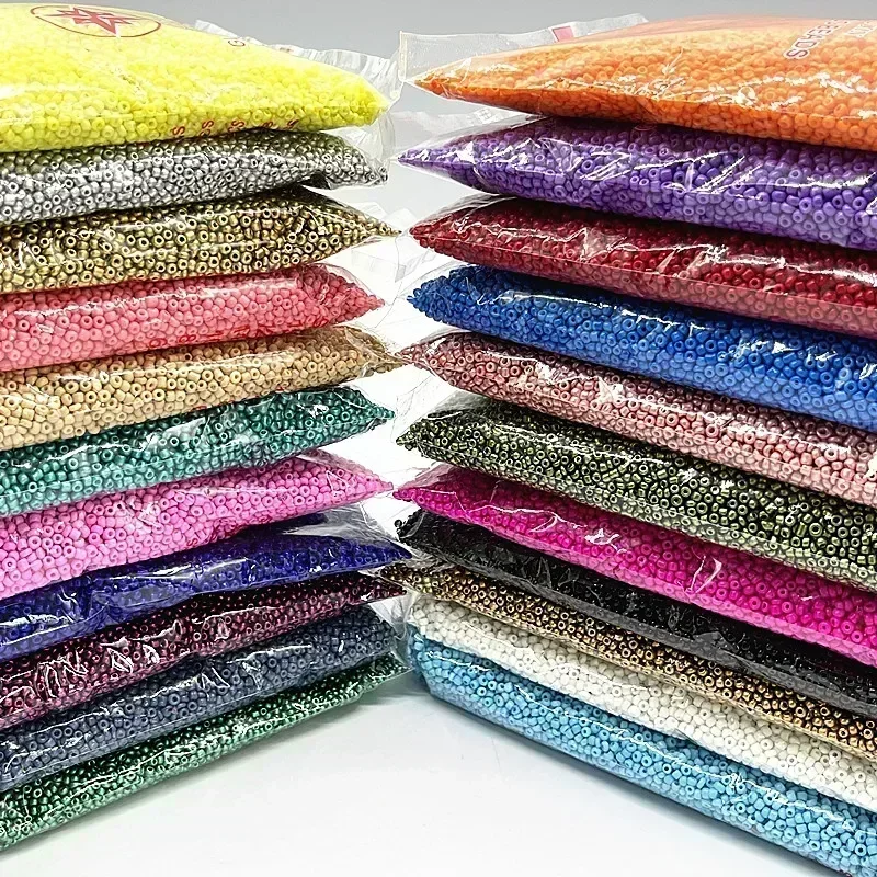 10g Manik-manik Kaca Berwarna- - Glass Seed Beads 2Mm Jewelry Making ulasan dan harga