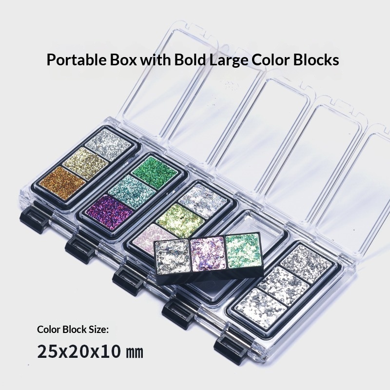 15 Warna Partikel Dekorasi Luk - Watercolor Paint Set Solid Pigment ulasan dan harga
