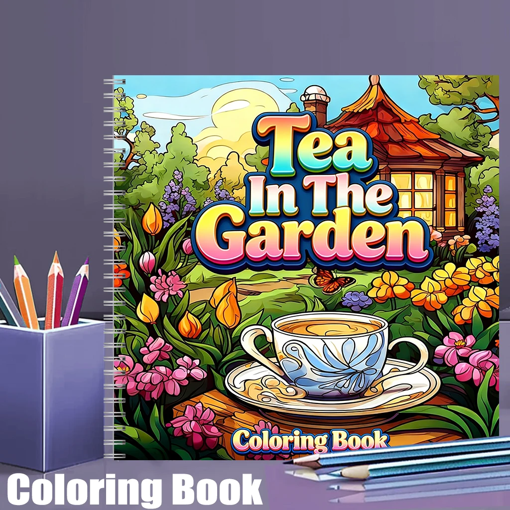 Buku Mewarnai Tea In The Garde - Painting Supplies ulasan dan harga
